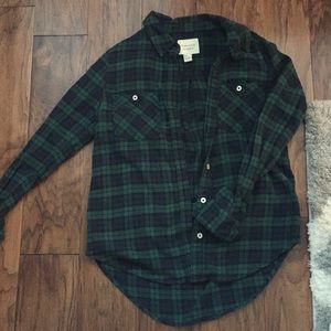 blue and green flannel